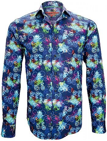 Chemise homme imprimée coupe cintrée BICYCLE Andrew Mac Allister