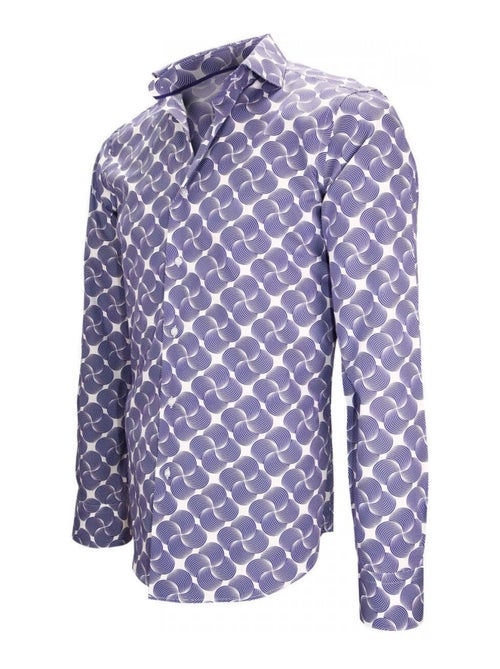 Chemise homme imprimée coupe cintrée DIXXON Andrew Mac Allister Parme , 42 - Kiabi