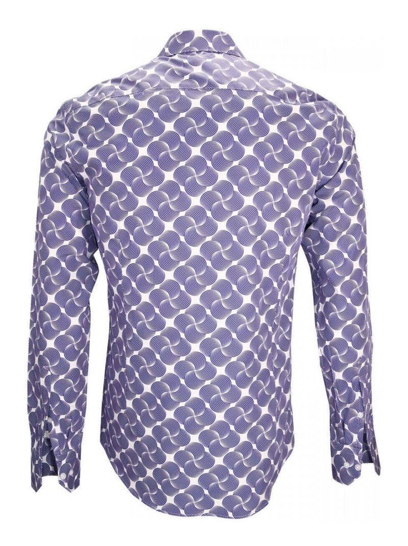 Chemise homme imprimée coupe cintrée DIXXON Andrew Mac Allister Parme - Kiabi