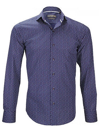 Chemise homme imprimée coupe cintrée FIORI Emporio balzani Bleu , Rouge , 42