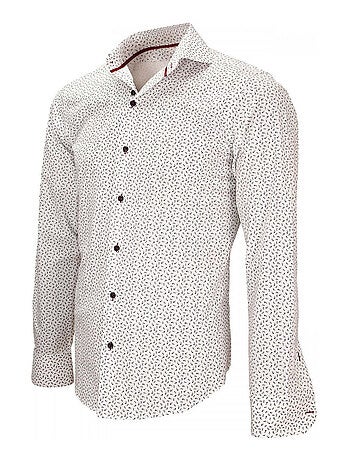 Chemise homme imprimée coupe cintrée FIORI Emporio balzani Bleu , Rouge , 42