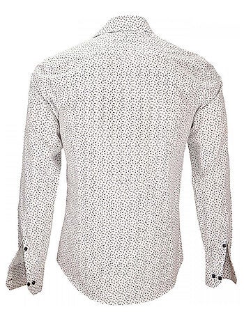 Chemise homme imprimée coupe cintrée FIORI Emporio balzani Bleu , Rouge , 42