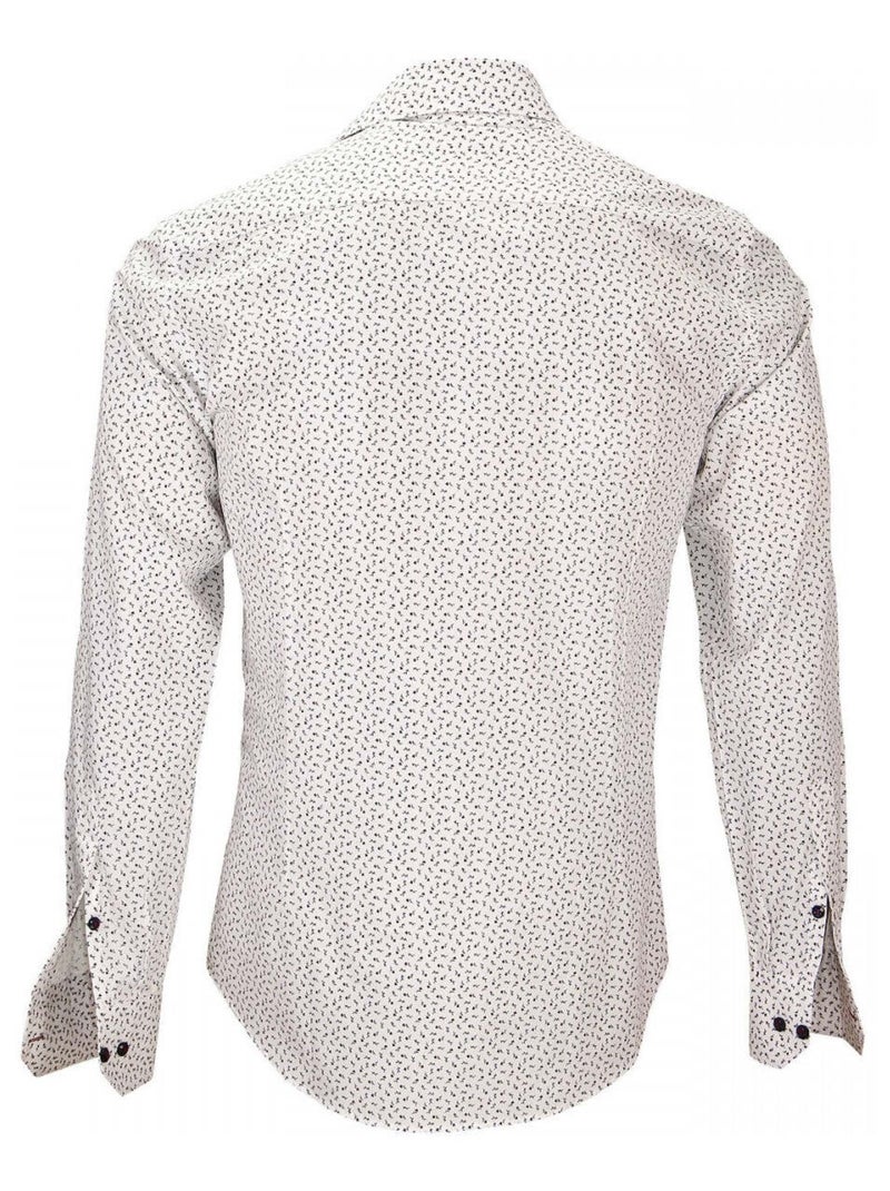 Chemise homme imprimée coupe cintrée FIORI Emporio balzani Blanc - Kiabi