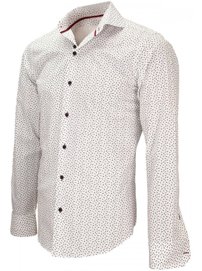 Chemise homme imprimée coupe cintrée FIORI Emporio balzani Bleu , Bleu , 39 Bleu Bleu - Kiabi