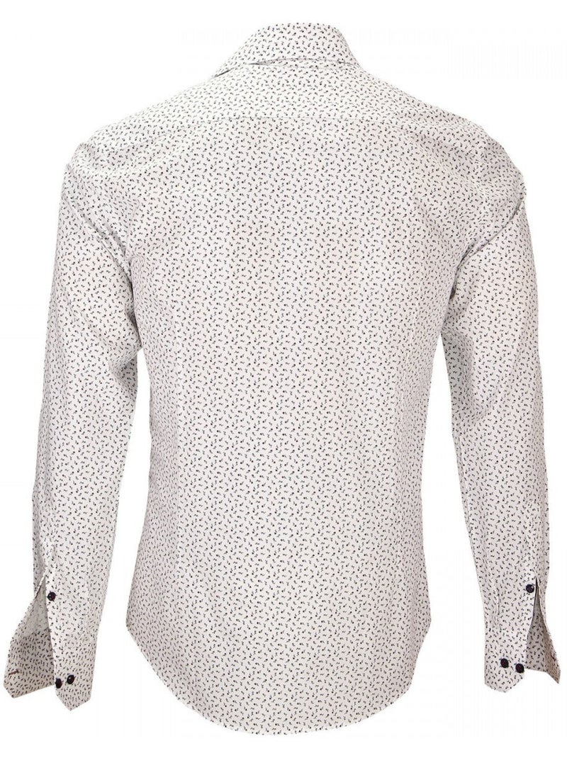 Chemise homme imprimée coupe cintrée FIORI Emporio balzani Bleu , Bleu , 39 Bleu Bleu - Kiabi