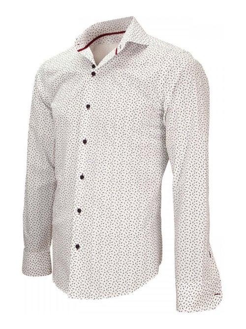 Chemise homme imprimée coupe cintrée FIORI Emporio balzani Bleu , Bleu , 45 - Kiabi