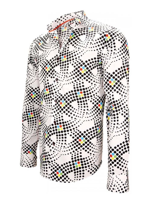 Chemise homme imprimée coupe cintrée GINGER Andrew Mac Allister Blanc , 38 - Kiabi