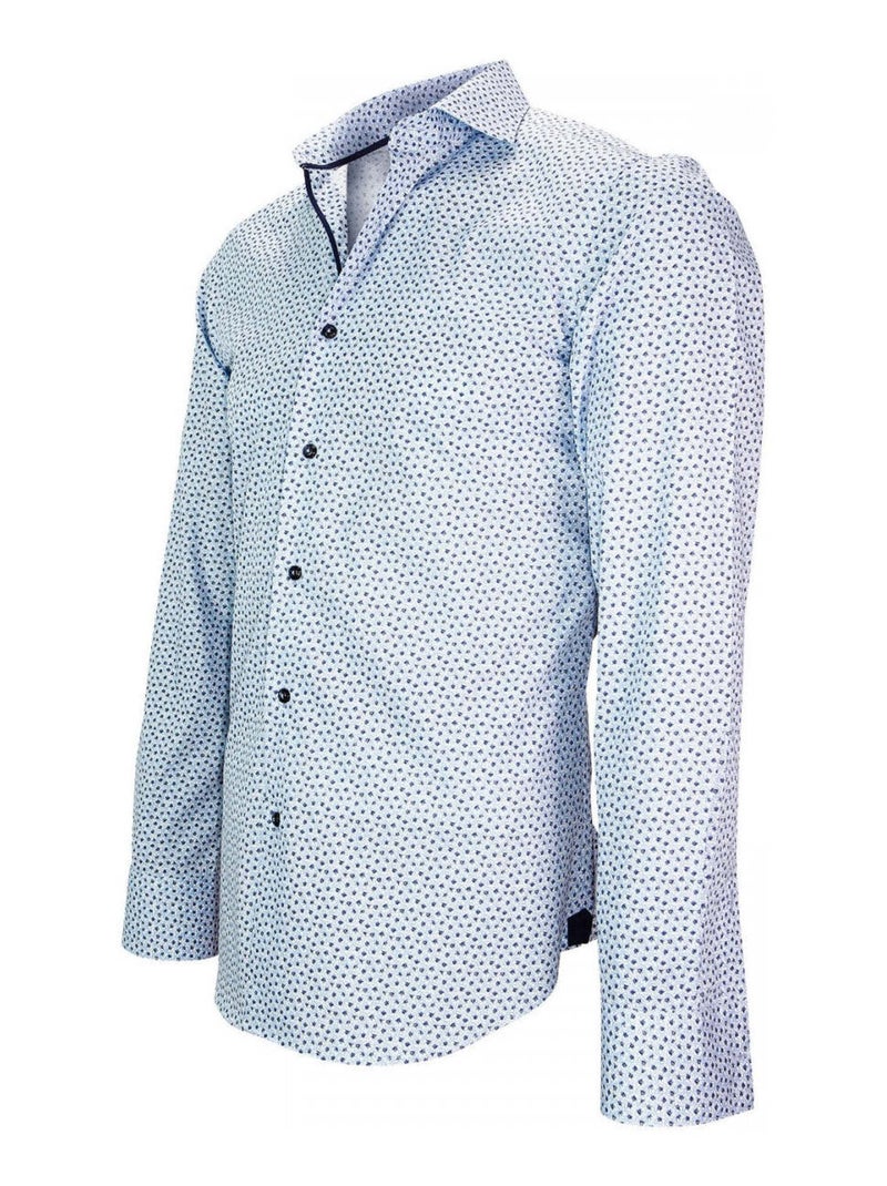 Chemise homme imprimée coupe cintrée GLASGOW Andrew Mac Allister Bleu , Bleu , 41 Bleu Bleu - Kiabi