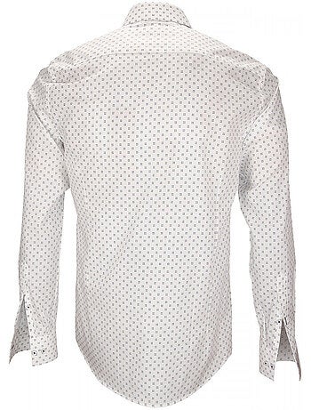 Chemise homme imprimée coupe cintrée KILBURNA Andrew Mac Allister Blanc , 40