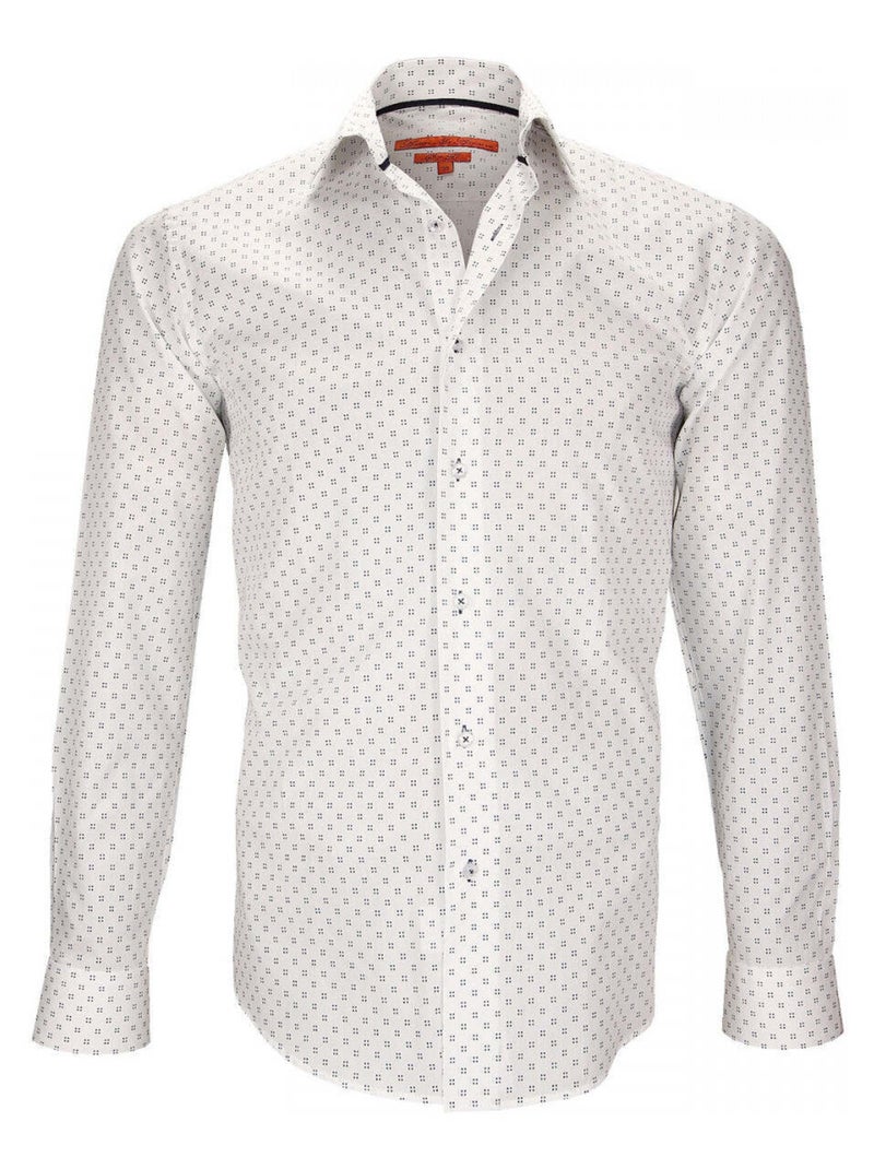 Chemise homme imprimée coupe cintrée KILBURNA Andrew Mac Allister Blanc , 45 Blanc - Kiabi