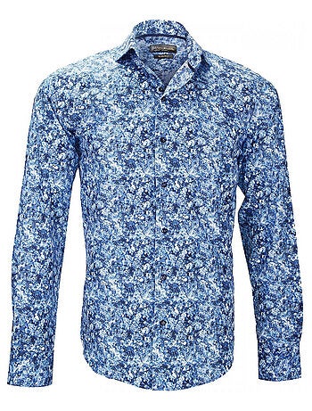 Chemise homme imprimée coupe cintrée LECCE Emporio balzani Blanc , 41