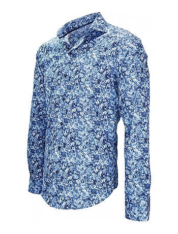 Chemise homme imprimée coupe cintrée LECCE Emporio balzani Blanc , 41