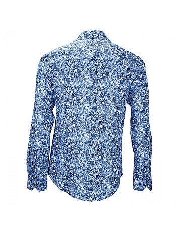 Chemise homme imprimée coupe cintrée LECCE Emporio balzani Blanc , 41