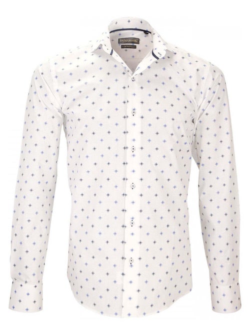 Chemise homme imprimée coupe cintrée LECCE Emporio balzani Blanc , 41 - Kiabi