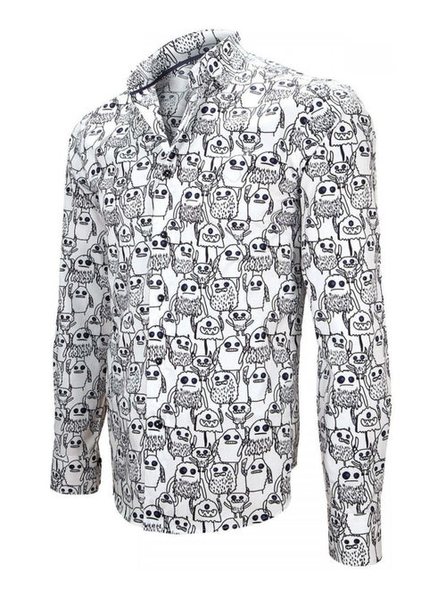 Chemise homme imprimée coupe cintrée MONSTER Andrew Mac Allister - Kiabi