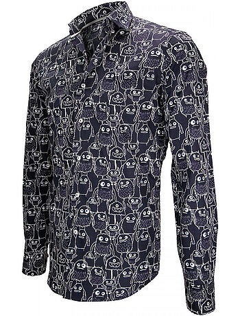 Chemise homme imprimée coupe cintrée monster andrew mac allister