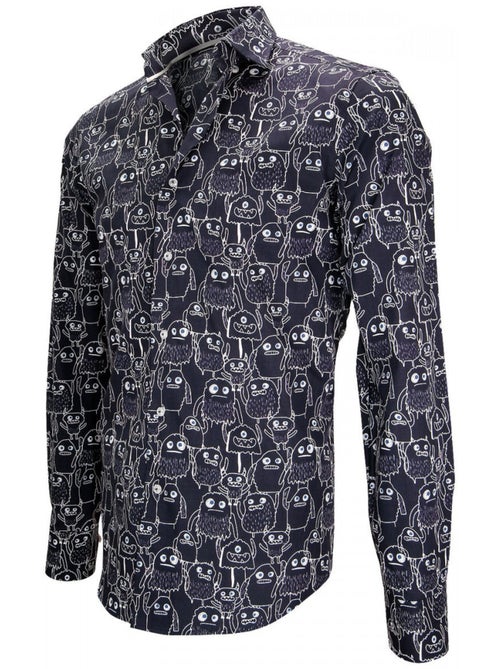 Chemise homme imprimée coupe cintrée MONSTER Andrew Mac Allister - Kiabi Chemise homme imprimée coupe cintrée MONSTER Andrew Mac Allister - Kiabi