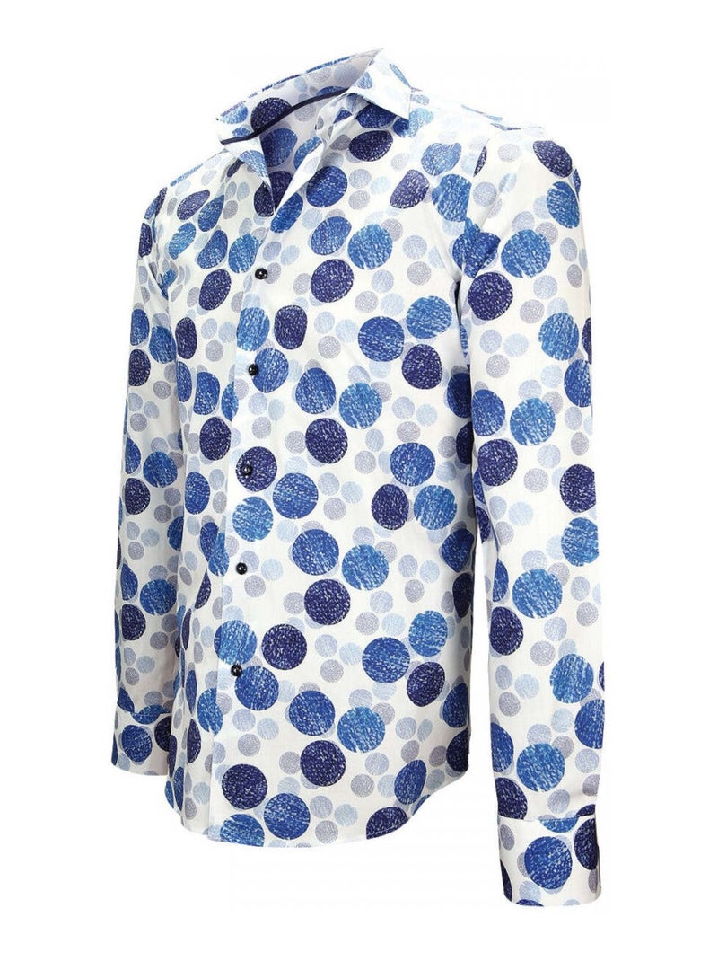 Chemise homme imprimée coupe cintrée PAXTON Andrew Mac Allister Bleu , 39 Bleu - Kiabi