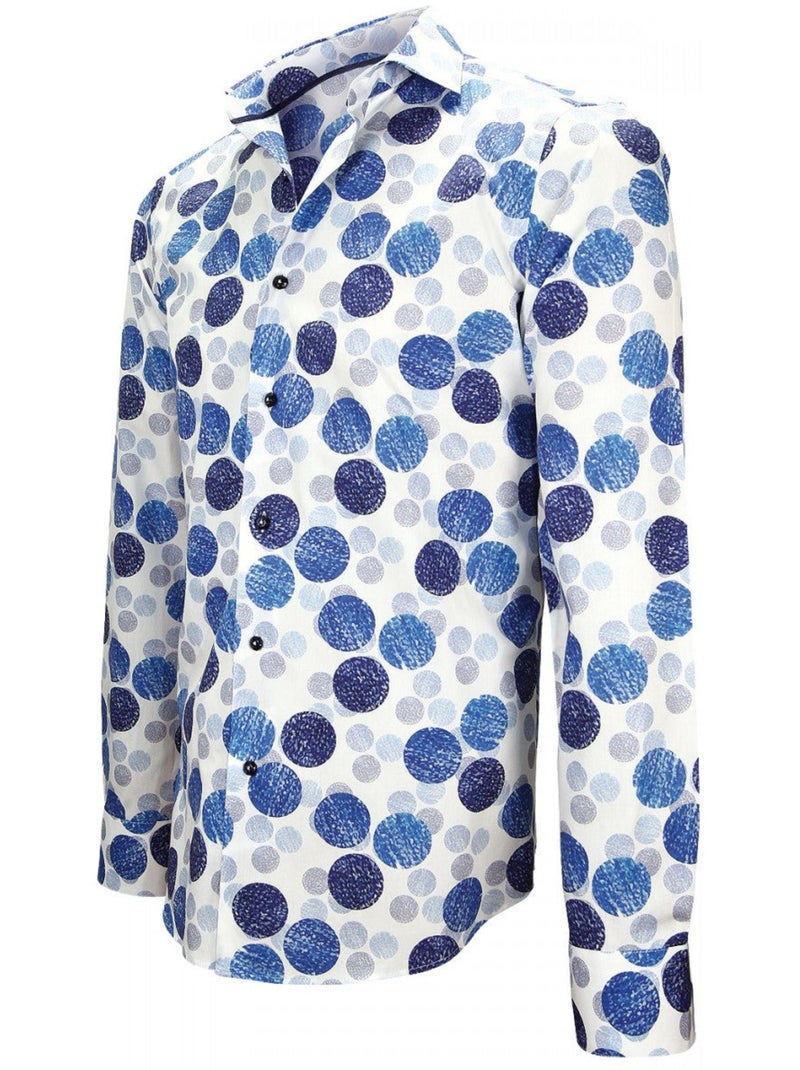 Chemise homme imprimée coupe cintrée PAXTON Andrew Mac Allister Bleu - Kiabi