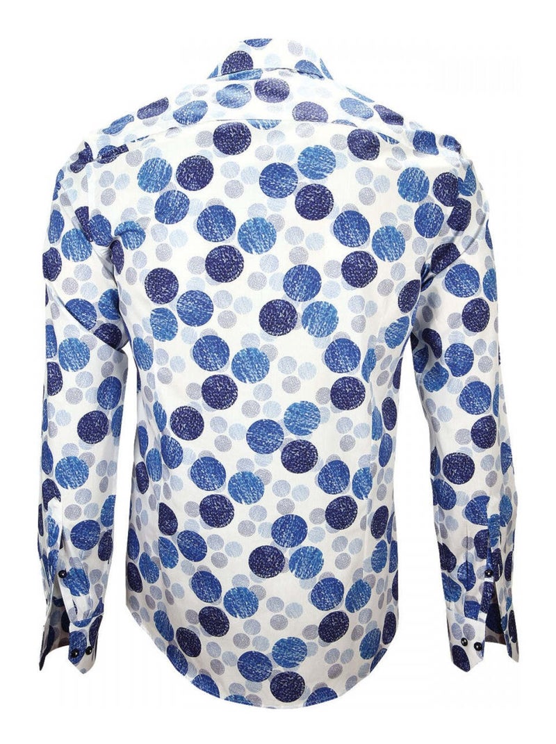 Chemise homme imprimée coupe cintrée PAXTON Andrew Mac Allister Bleu - Kiabi