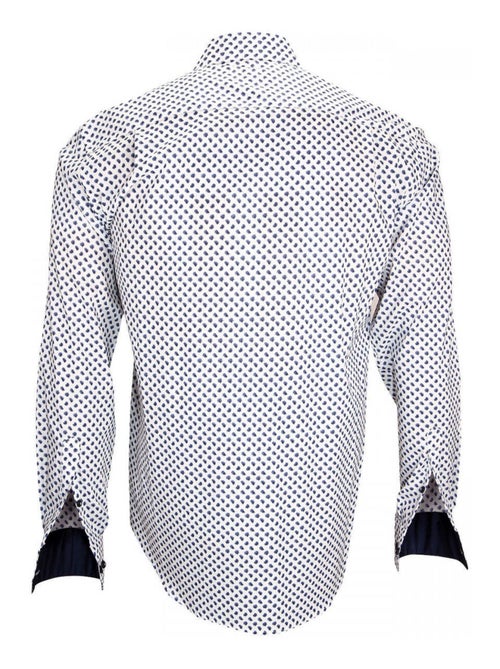 Chemise homme imprimée coupe droite LUIGI Emporio balzani Blanc , 40 - Kiabi
