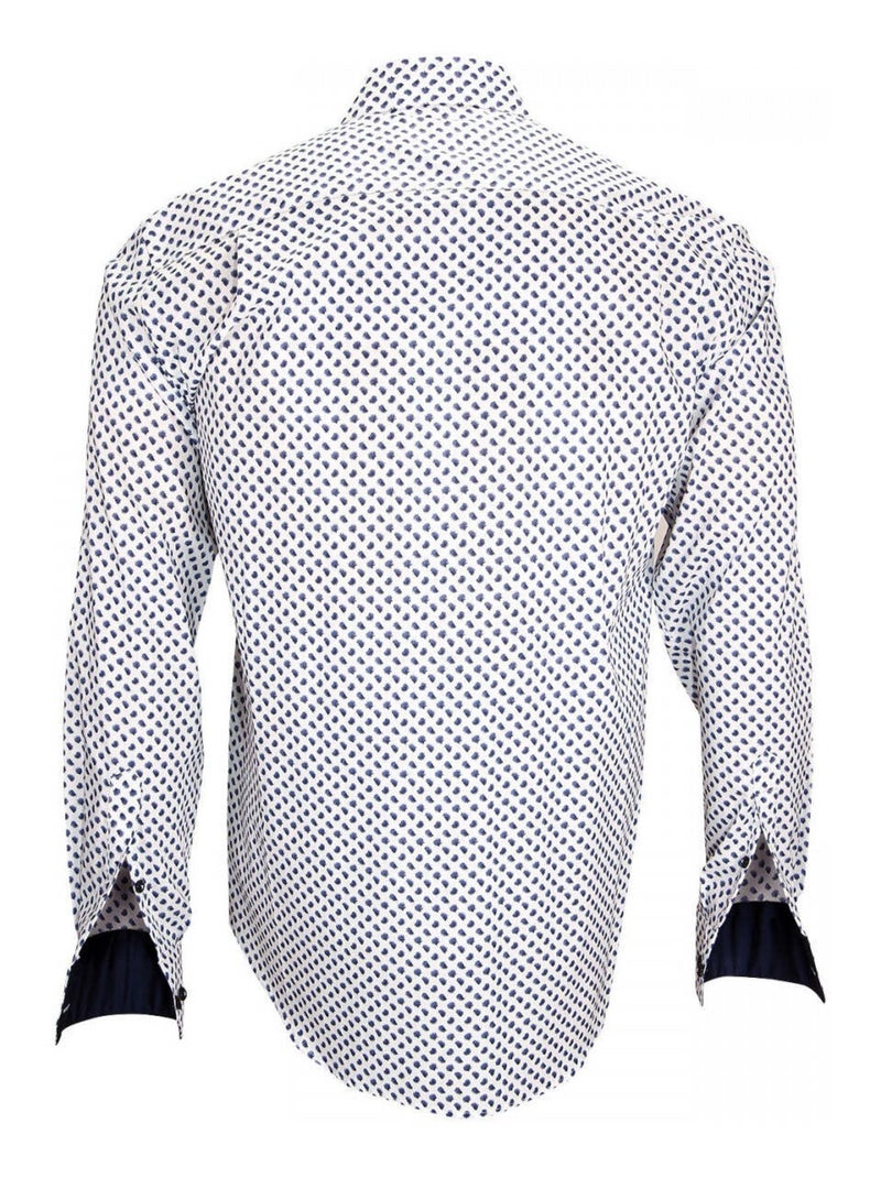 Chemise homme imprimée coupe droite LUIGI Emporio balzani Blanc - Kiabi