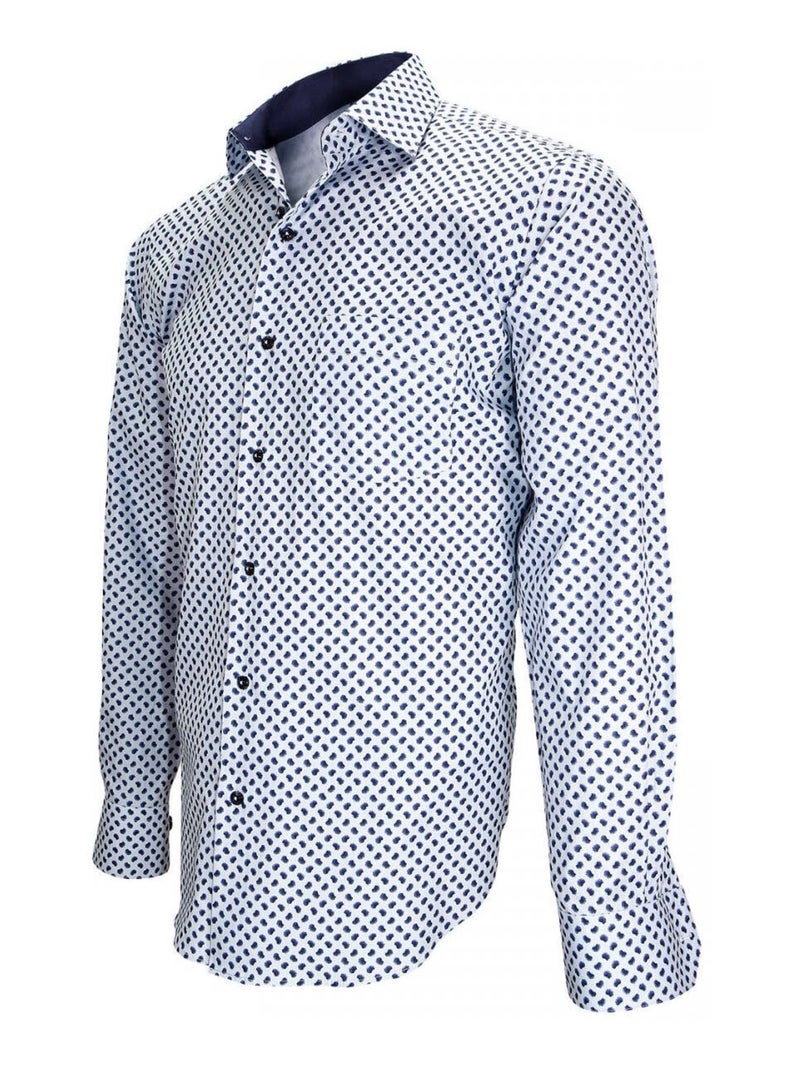 Chemise homme imprimée coupe droite LUIGI Emporio balzani Blanc - Kiabi
