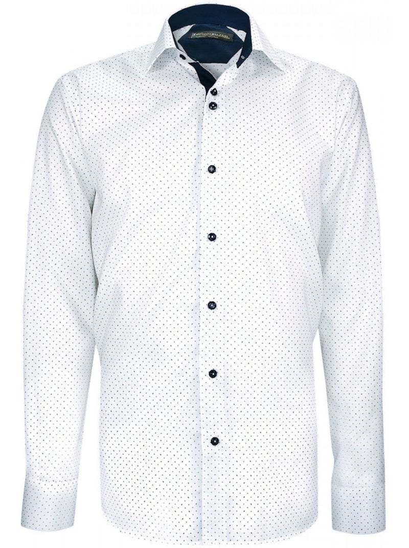Chemise homme imprimée coupe droite STAMPA Emporio balzani Blanc , 39 Blanc - Kiabi