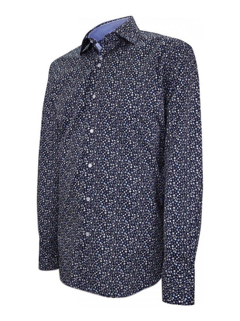 Chemise homme imprimée coupe droite STAMPA Emporio balzani Bleu , 42 Bleu - Kiabi