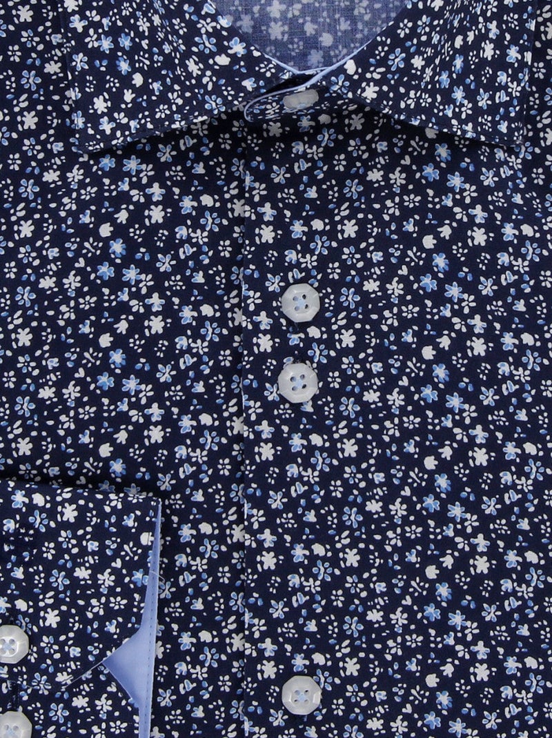 Chemise homme imprimée coupe droite STAMPA Emporio balzani Bleu , 44 Bleu - Kiabi