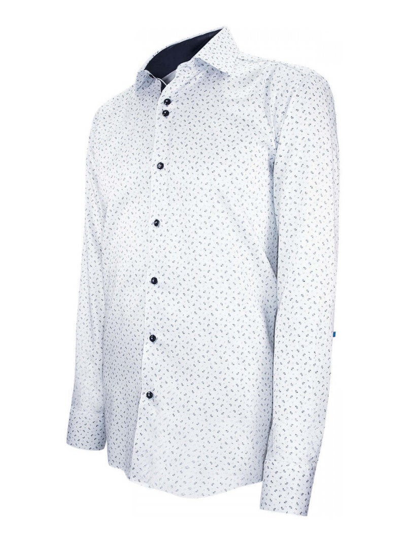 Chemise homme imprimée coupe droite STAMPA2 Emporio balzani Blanc , 40 Blanc - Kiabi