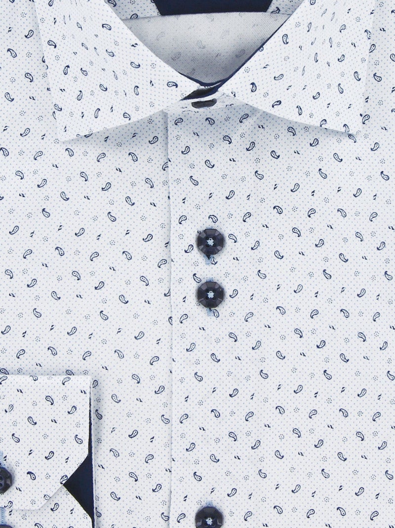 Chemise homme imprimée coupe droite STAMPA2 Emporio balzani Blanc , 40 Blanc - Kiabi