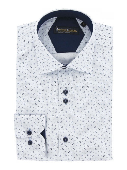 Chemise homme imprimée coupe droite STAMPA2 Emporio balzani Blanc , 40 - Kiabi