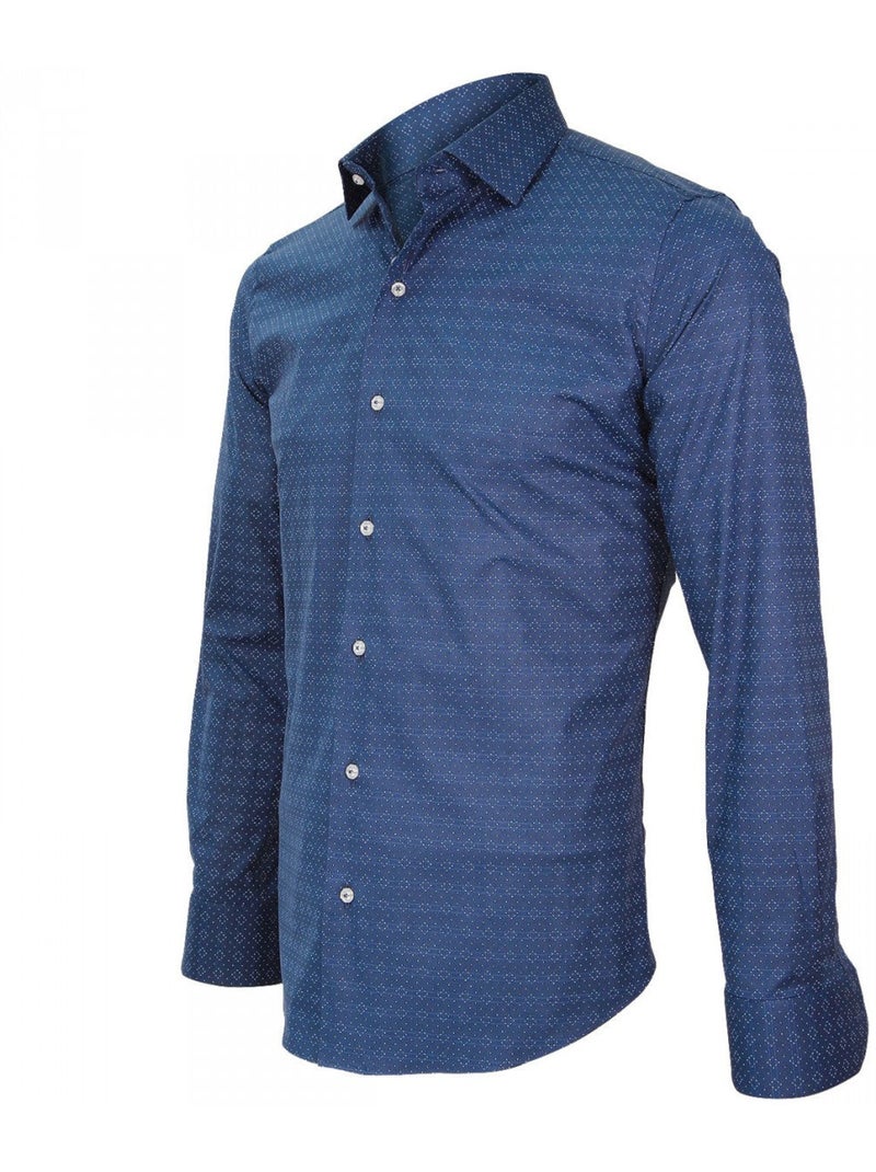 Chemise homme Italienne coupe cintrée CAVOUR Emporio balzani Bleu - Kiabi