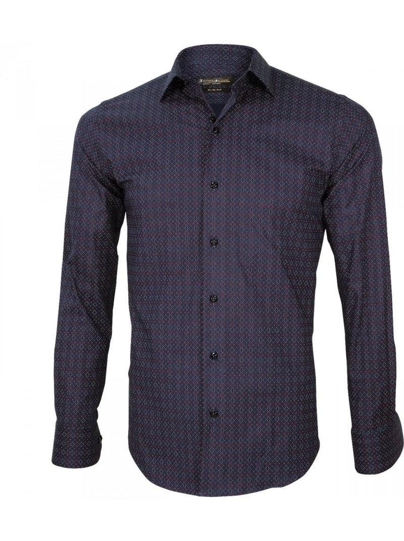 Chemise homme Italienne coupe cintrée CAVOUR Emporio balzani Bleu - Kiabi