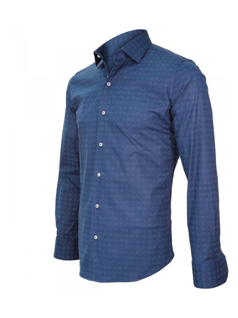 Chemise homme Italienne coupe cintrée CAVOUR Emporio balzani Bleu Rouge - Kiabi
