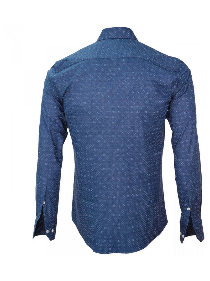 Chemise homme Italienne coupe cintrée CAVOUR Emporio balzani Bleu Rouge - Kiabi