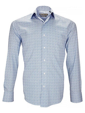 Chemise homme liberty coupe cintrée AGRIGENTE Emporio balzani Bleu , 45