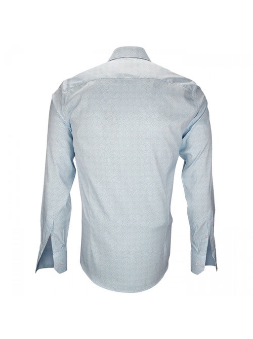 Chemise homme liberty coupe cintrée AGRIGENTE Emporio balzani Blanc , Bleu ciel , 38 - Kiabi