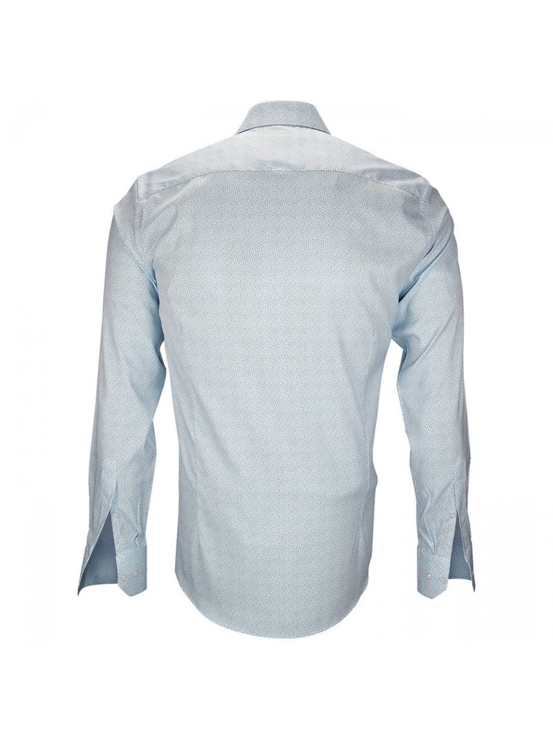 Chemise homme liberty coupe cintrée AGRIGENTE Emporio balzani Blanc , Bleu ciel , 38 Blanc Bleu ciel - Kiabi