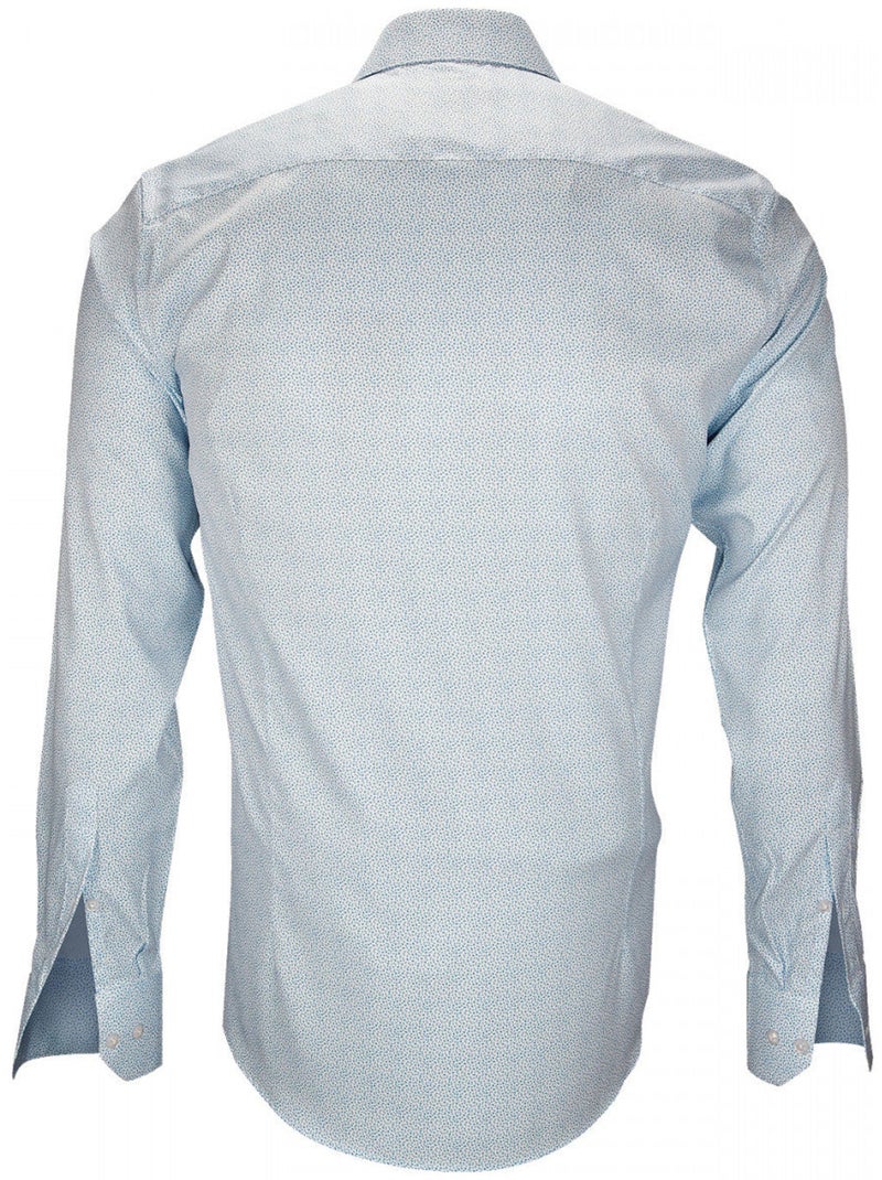 Chemise homme liberty coupe cintrée AGRIGENTE Emporio balzani Blanc Bleu ciel - Kiabi