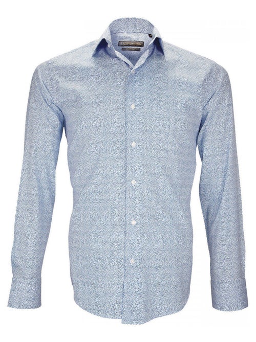 Chemise homme liberty coupe cintrée AGRIGENTE Emporio balzani Bleu , 45 - Kiabi