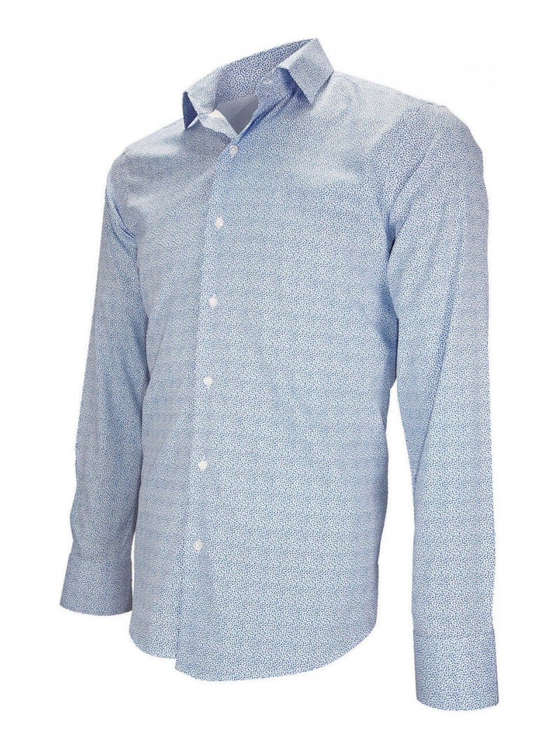 Chemise homme liberty coupe cintrée AGRIGENTE Emporio balzani Bleu , Blanc , 39 Bleu Blanc - Kiabi