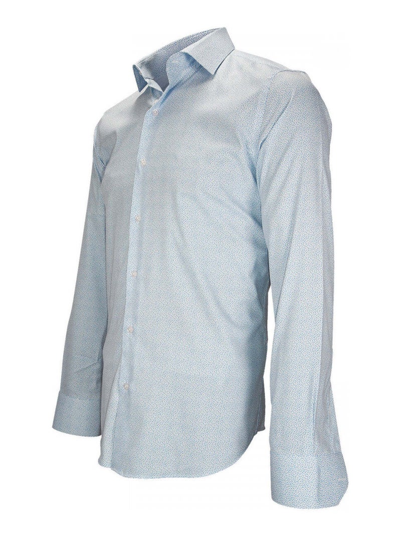 Chemise homme liberty coupe cintrée AGRIGENTE Emporio balzani Bleu , Blanc , 44 Bleu Blanc - Kiabi
