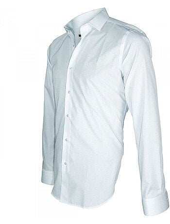 Chemise homme liberty coupe cintrée EVERTON Andrew Mac Allister Blanc , 45