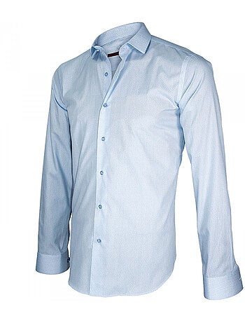Chemise homme liberty coupe cintrée EVERTON Andrew Mac Allister Blanc , 45