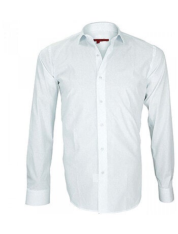 Chemise homme liberty coupe cintrée EVERTON Andrew Mac Allister Blanc , 44