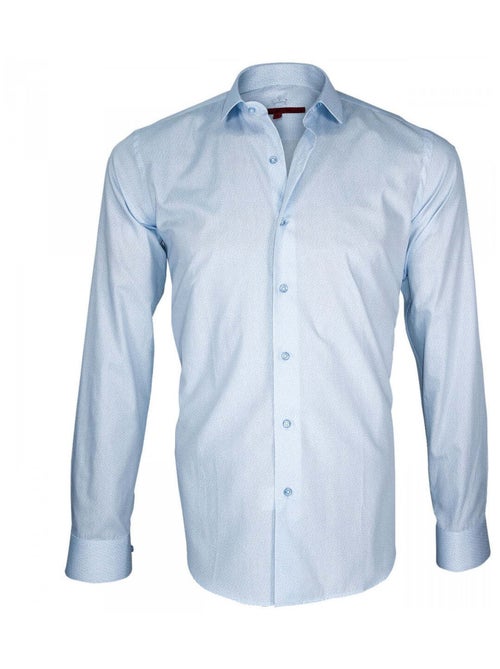 Chemise homme liberty coupe cintrée EVERTON Andrew Mac Allister Bleu , 45 - Kiabi