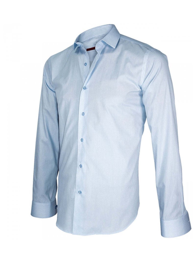 Chemise homme liberty coupe cintrée EVERTON Andrew Mac Allister Bleu , 45 Bleu - Kiabi