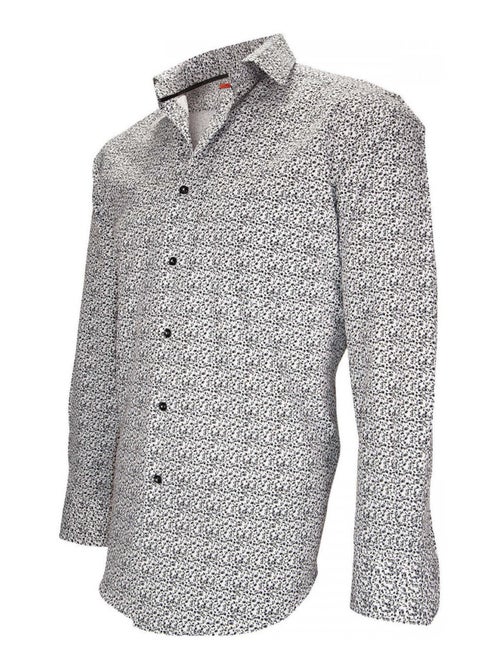 Chemise homme liberty coupe cintrée GREENWICH Andrew Mac Allister Blanc , Bleu , 44 - Kiabi
